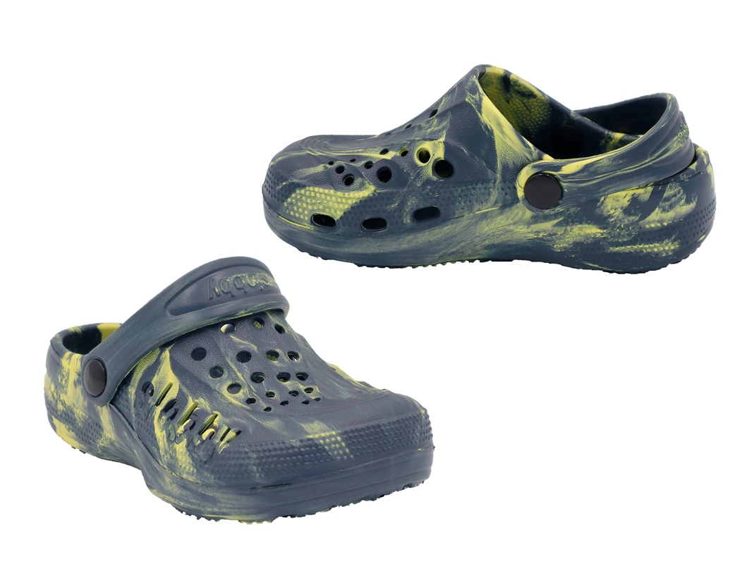 .Ki.-EVA-Clogs, SLOBBY, navy-gelb