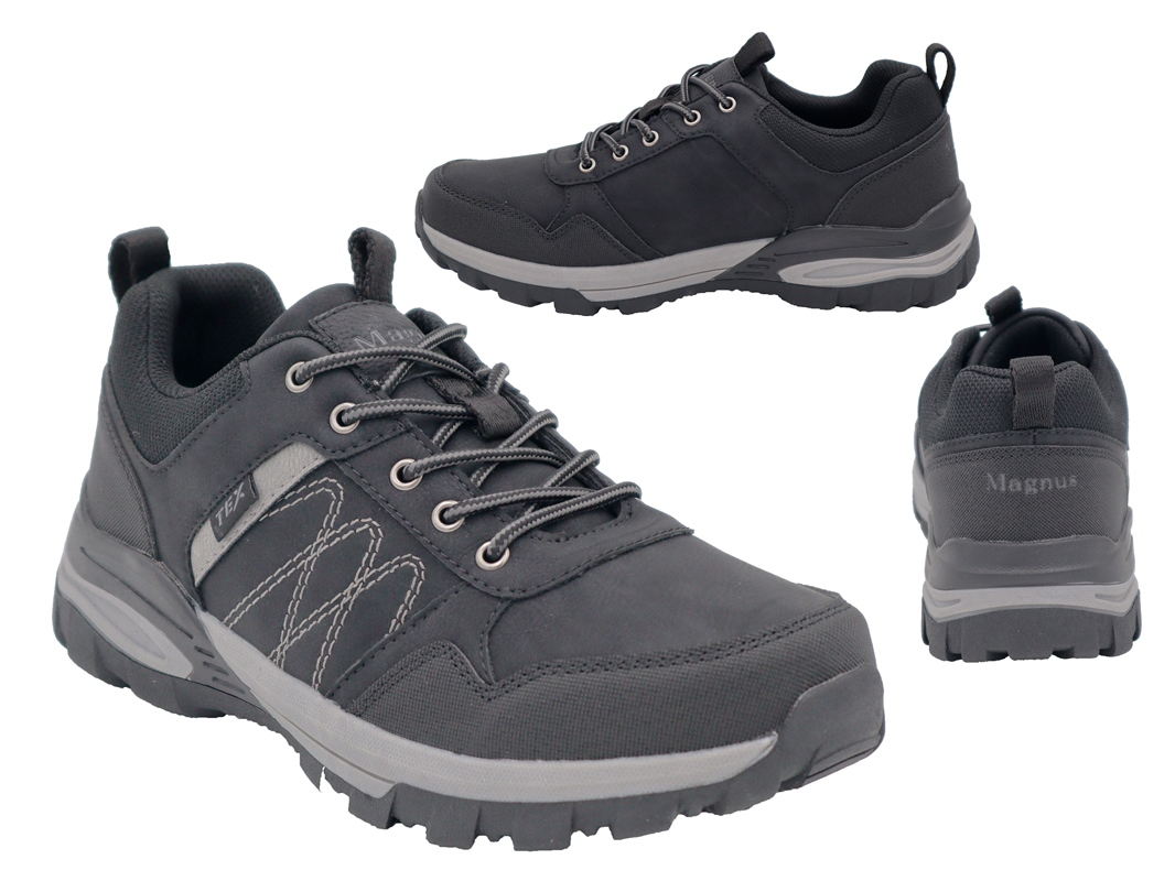 .He.-Sportschuh, TPR-Sohle, Schnürer, PU, schwarz