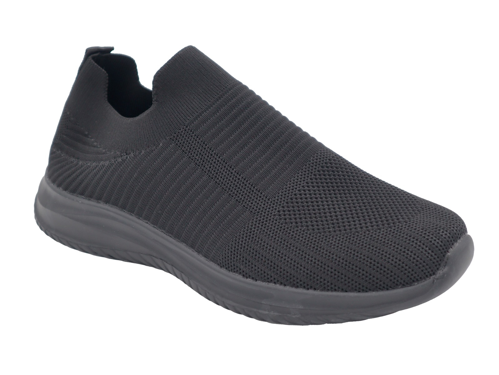 .He.-Freizeitschuh, EVA-Sohle, Slipper, Textil, schwarz