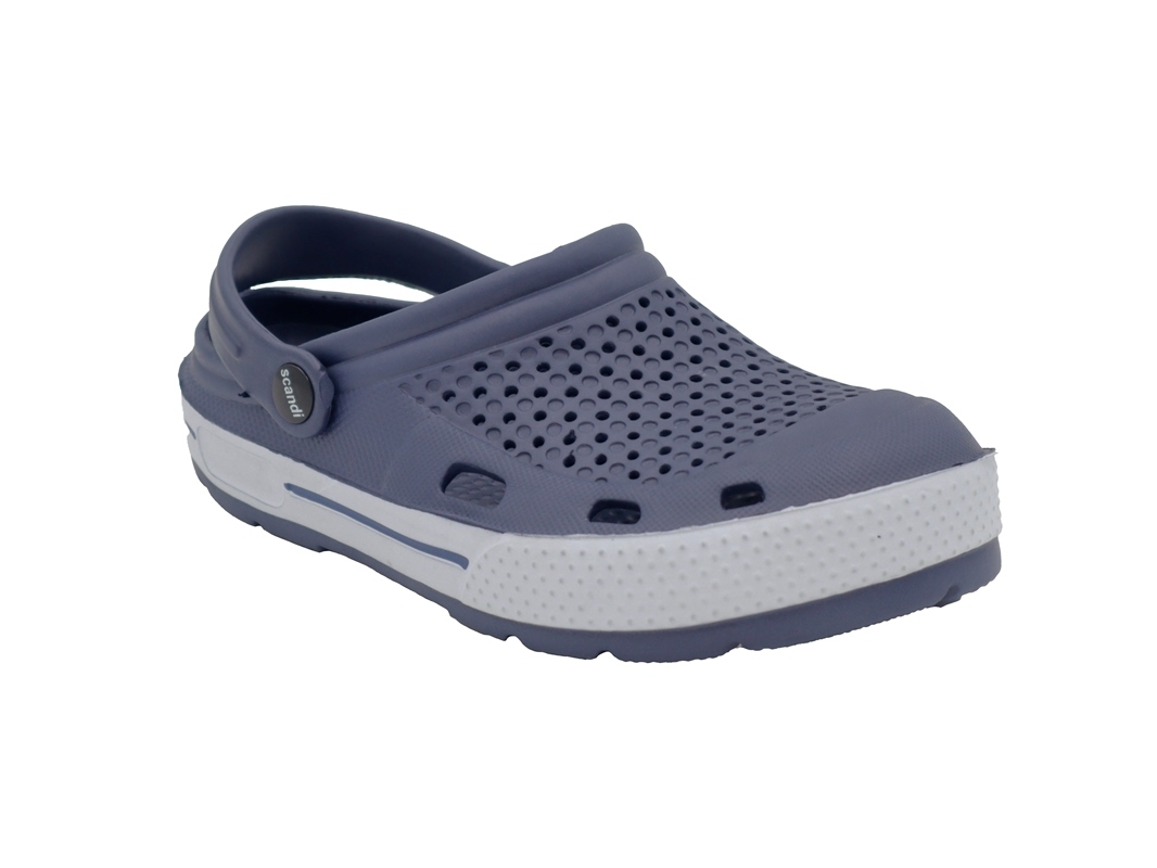 .Da.-EVA-Clogs, mit Löchern+Riemen, navy