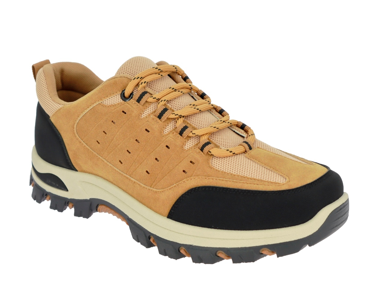 .He.-Sportschuh, TPR-Sohle, Schnürer, PU, hl.braun