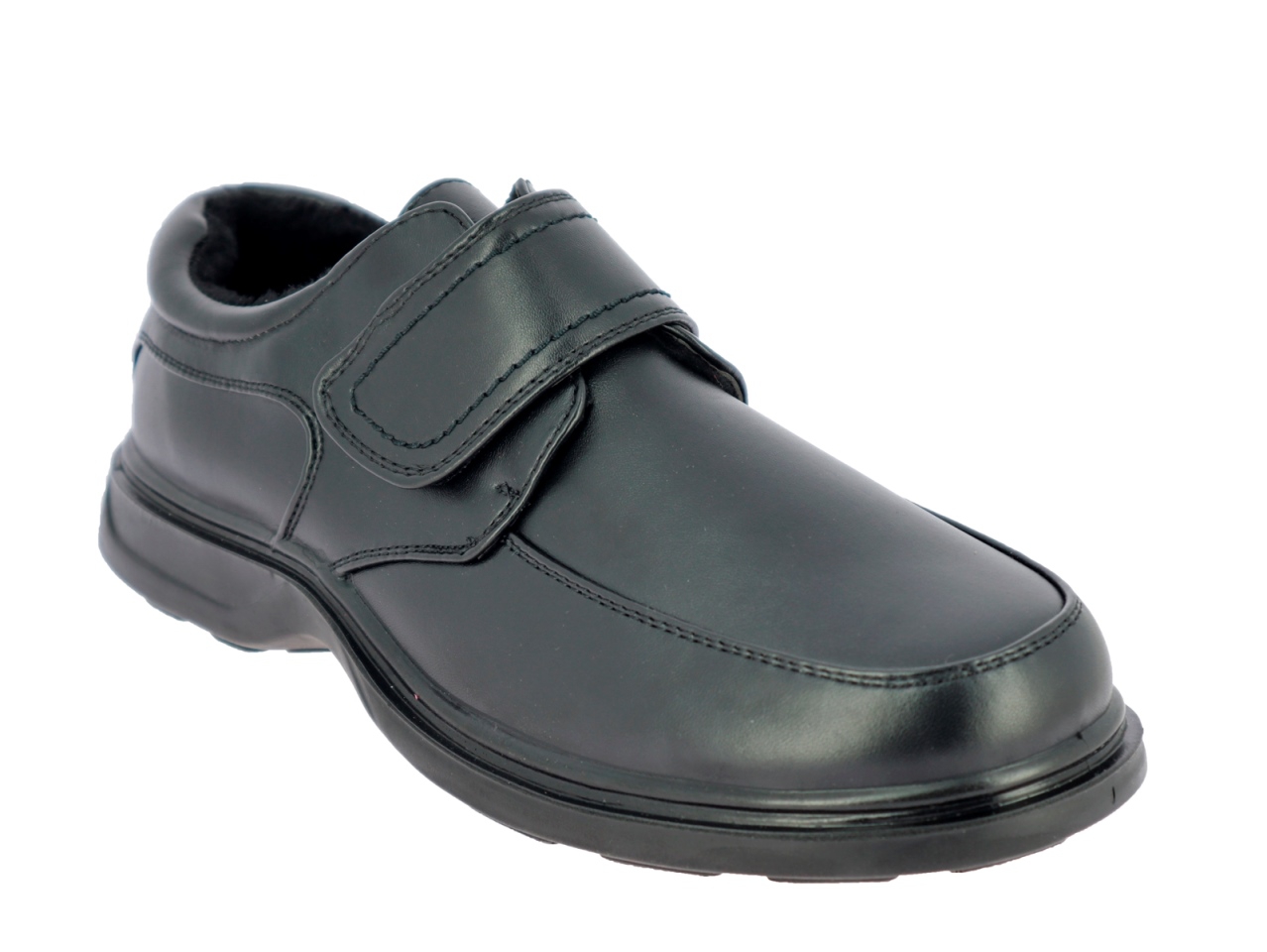 .He.-Schuh, 1 x Klett, Warmfutter, Nappa - PU, PU - Sohle, schwarz