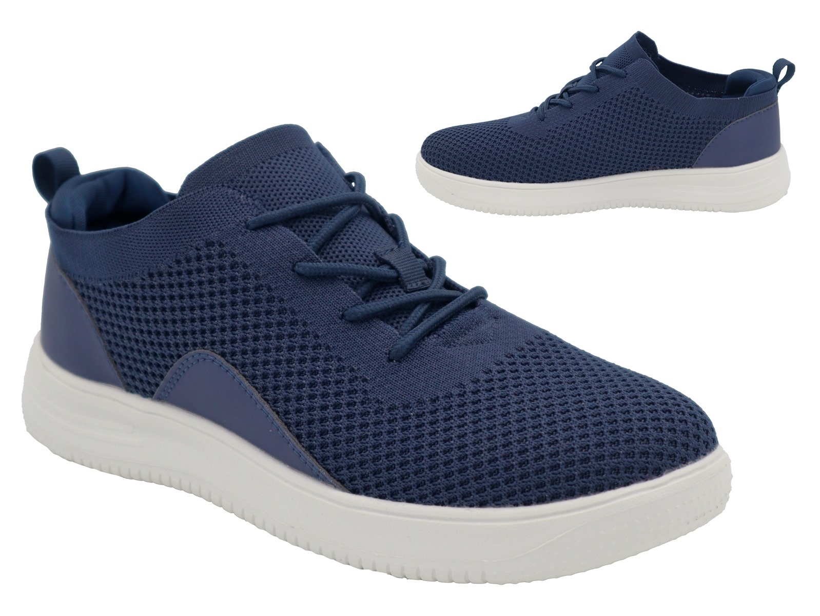 .He.-Freizeitschuh, EVA-Sohle, Schnürung, Memory-Sohle, Textil, navy