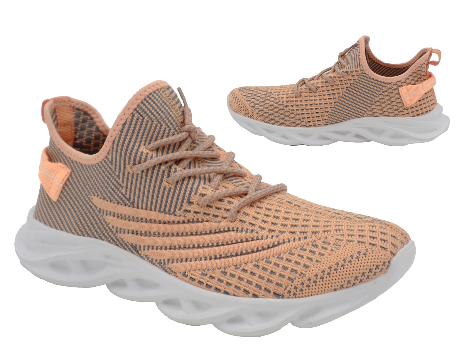 .He.-Sportschuh, EVA-Sohle, Schnürer, Flyknit, orange