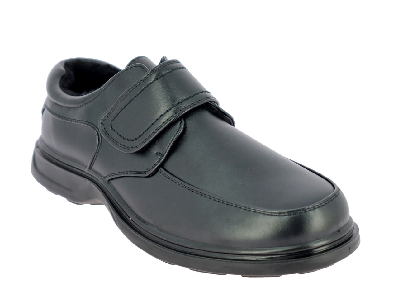 .He.-Schuh, 1 x Klett, Warmfutter, Nappa - PU, PU - Sohle, schwarz