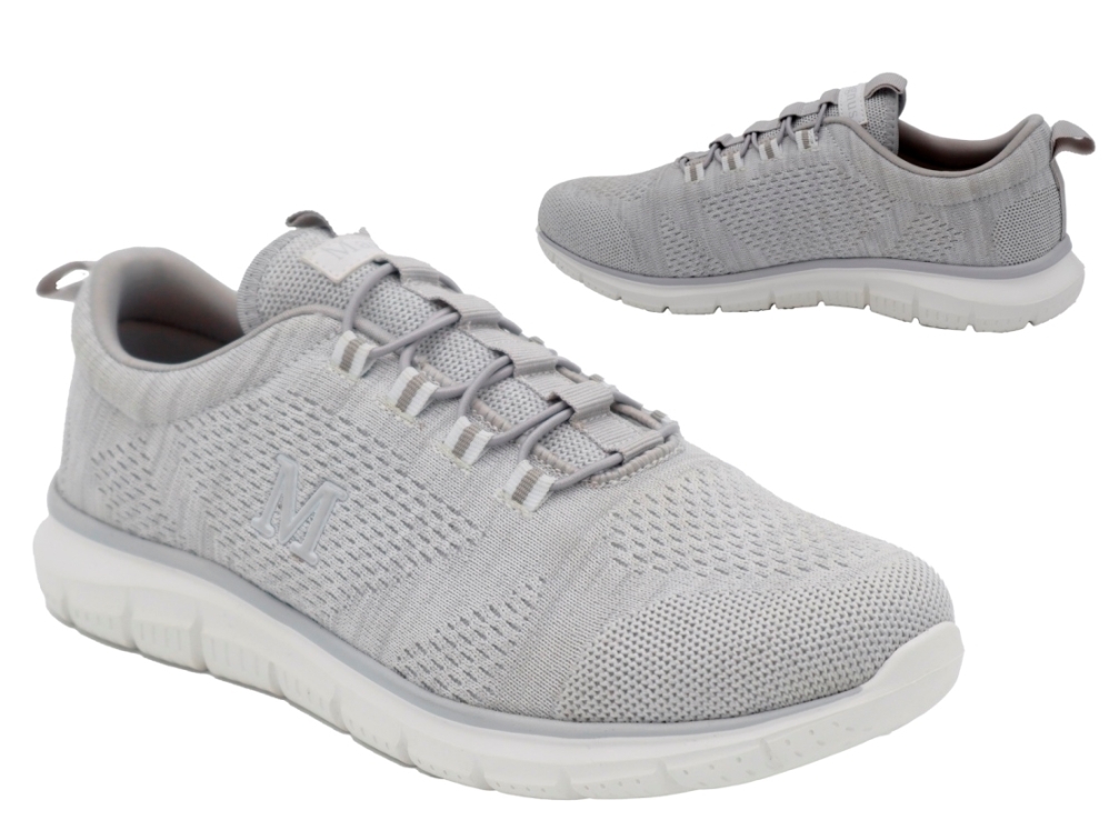 .He.-Sportschuh, EVA-Sohle, elast. Schnürung, Textil, weiß
