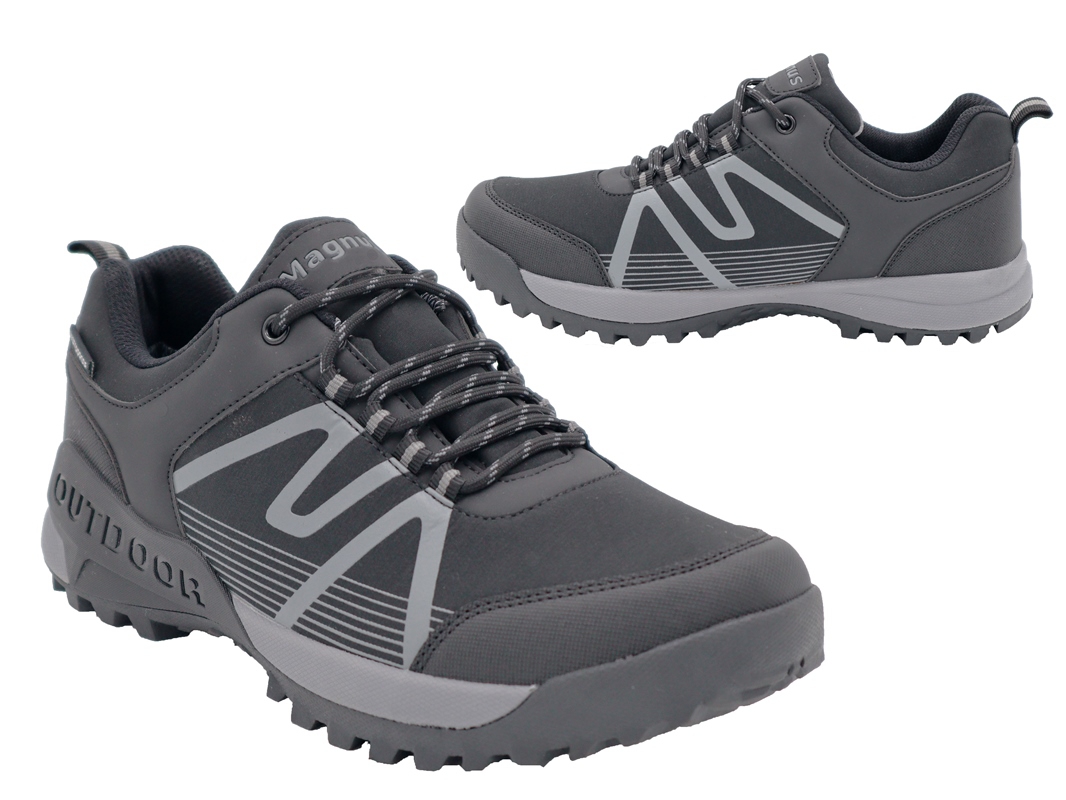 .He.-Sportschuh, EVA-Sohle, Schnürer, "KAT-TEX", PU, schwarz