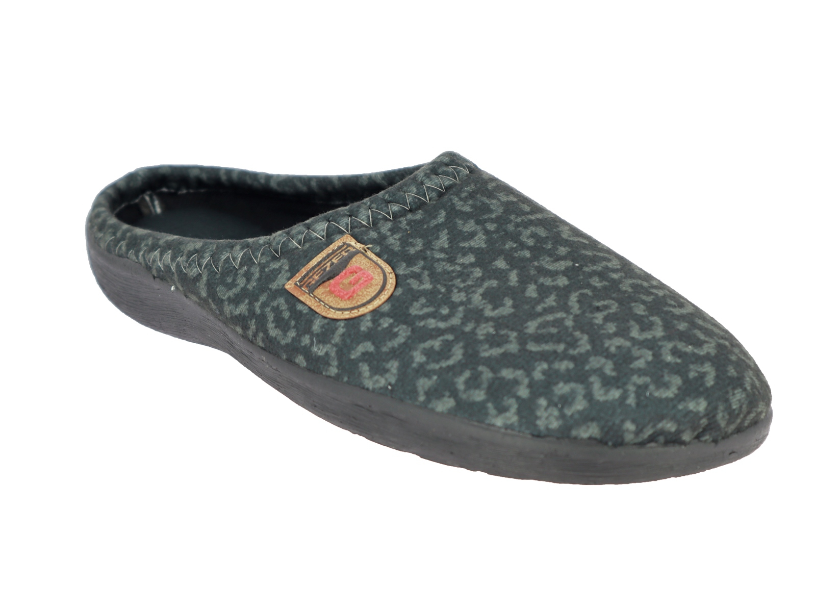 .He.-Pantoffel, TR, Textil, PU-Sohle, grau
