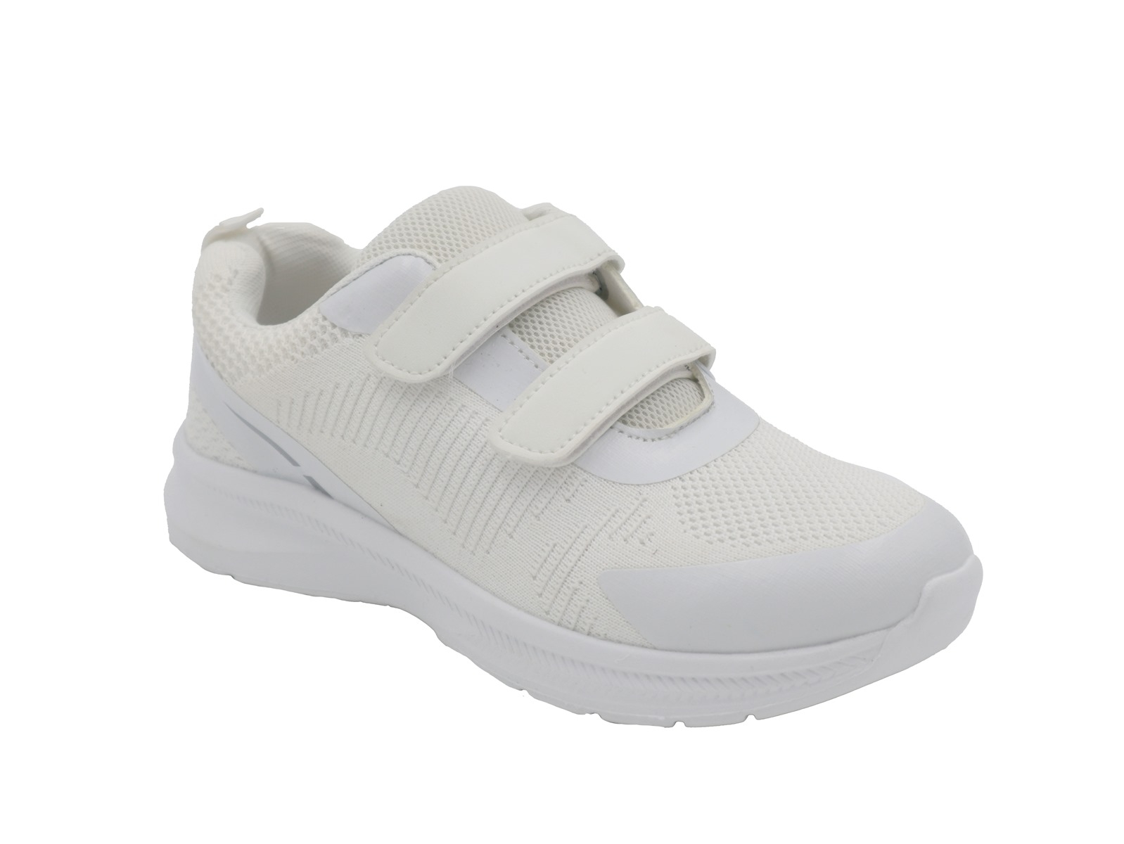 .Da.-Sportschuh, EVA-Sohle, 2x Klettverschluss, PU/Mesh, weiß