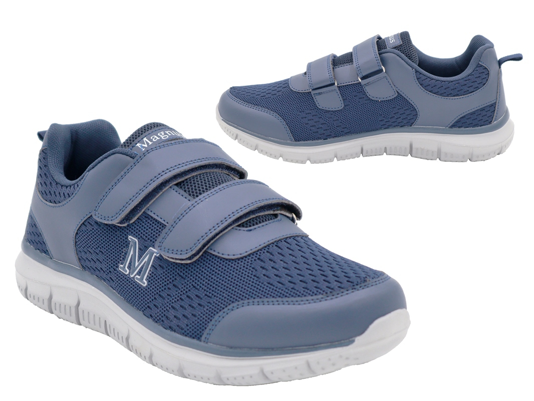 .He.-Sportschuh, EVA-Sohle, 2x Klett, Textil/PU, navy